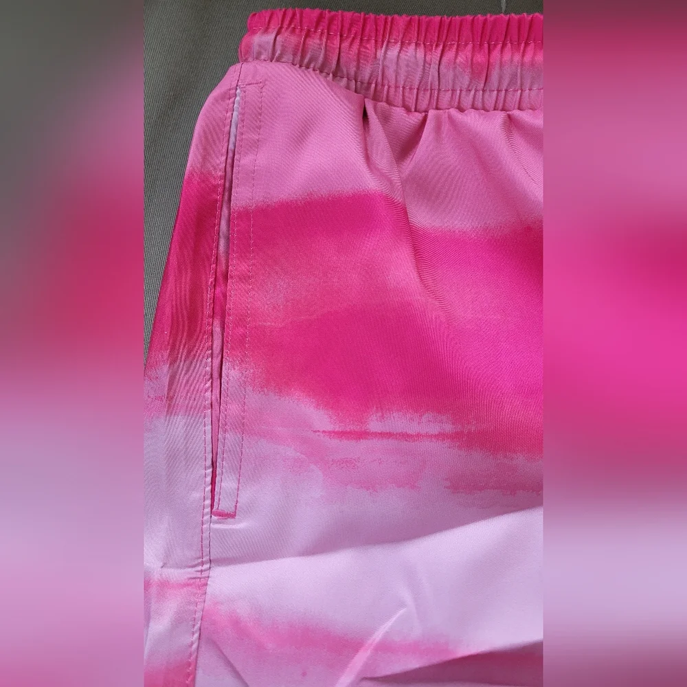 INC International Concepts Swim Trunks Coral Ombre Quick Dry Lined Size …